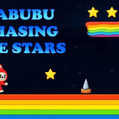 Labubu Chasing the Stars