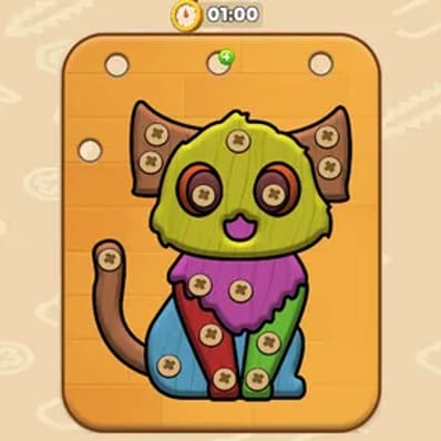 Wood And Screw Puzzle